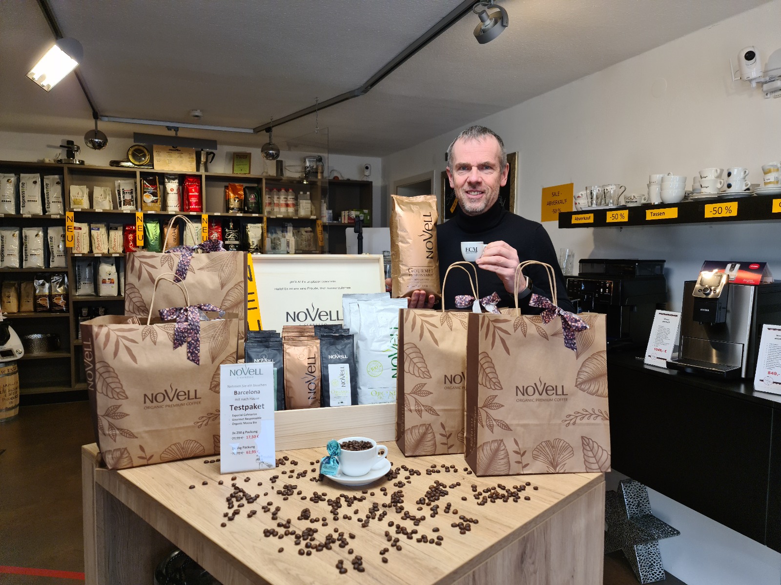 Stefan Heinl im Espresso-Spezialist Ladengeschäft